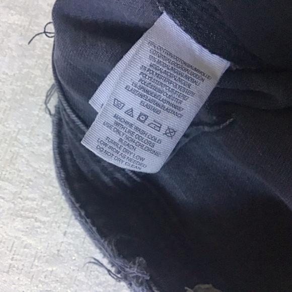 Free People Wide Leg Jeans Woman’s 28 Black Wash High Rise Relaxed Cropped Fit - Picture 8 of 13